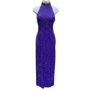 Vintage 1990’s Alyce designs silk beaded gown